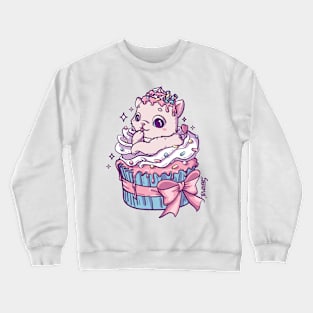 Sweet cat in a cupcake Crewneck Sweatshirt